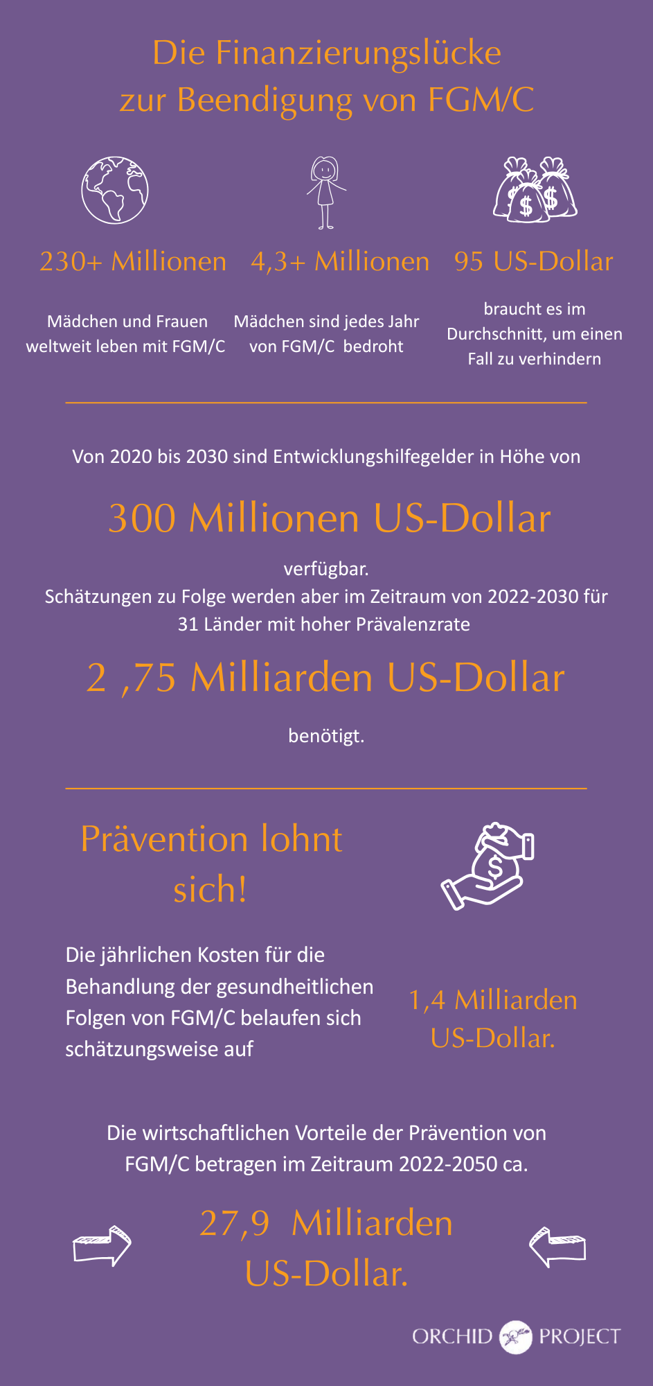 Infografik zur Finanzierungslücke von FGM/C
